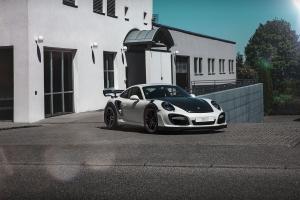 Porsche 911 Turbo GT Street R in White by TechArt 2016 года